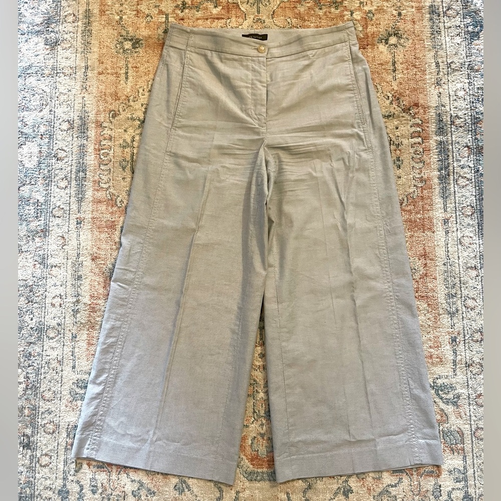 Ann Taylor Chambray Wide-Leg Women's cropped Pants